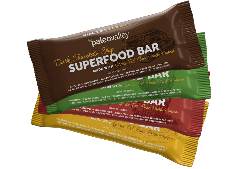 4 flavors of superfood bars