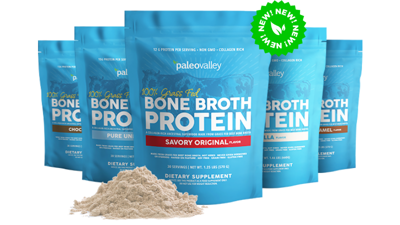 5 Flavors of Bone Broth Protein Featuring NEW Savory!
