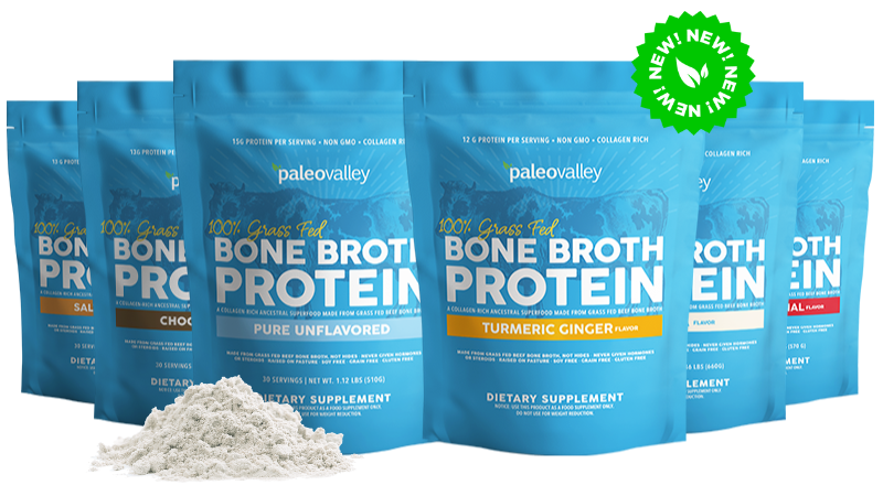 6 Bags of all flavors of Bone Broth Protein + New Turmeric Ginger Bone Broth Powder
