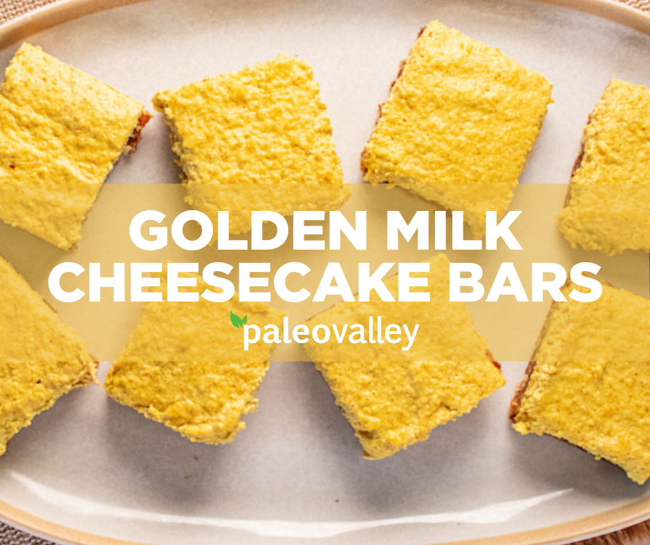 Golden Milk Cheese Cake Bars Recipe Card