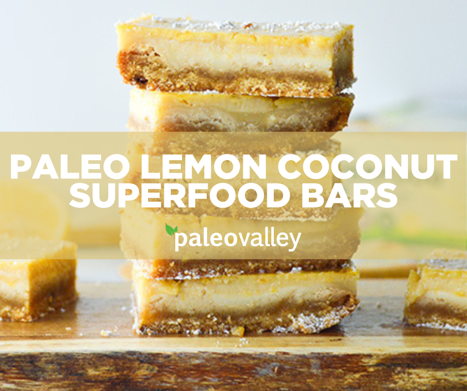 Paleo Lemon Coconut Superfood Bars Recipe