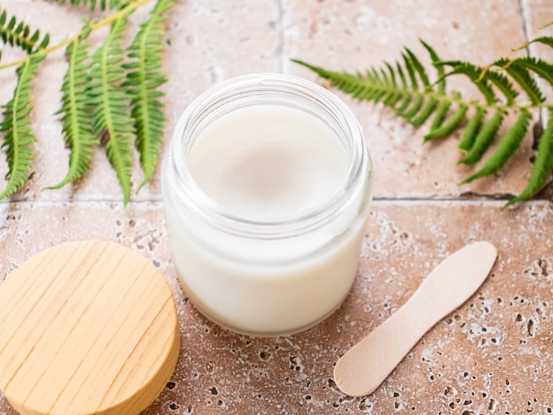 This homemade grass fed tallow deodorant is a creamy, nourishing alternative made with just five simple ingredients.